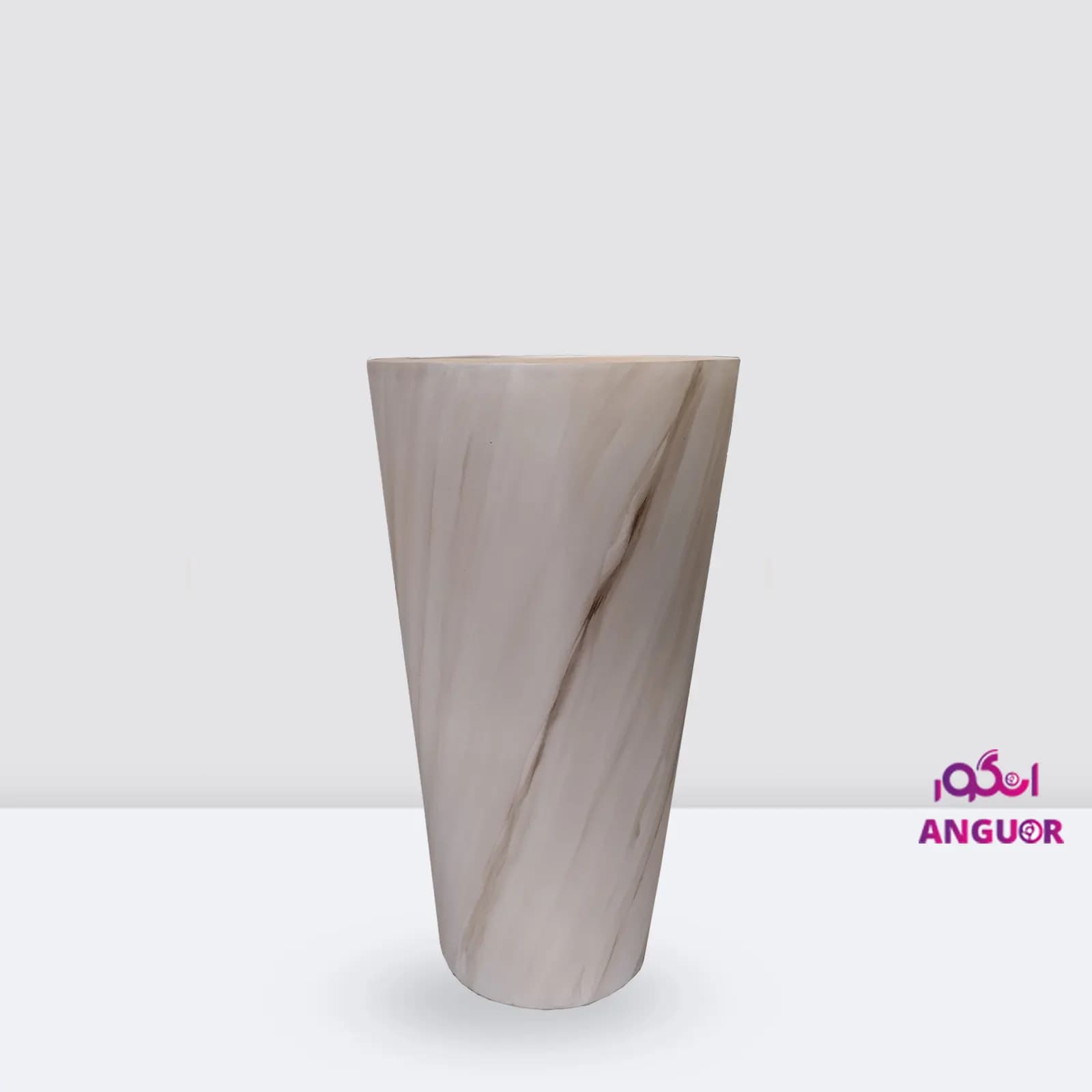 گلدان فایبر گلاس طرح سنگ ( 80 سانتی متری)