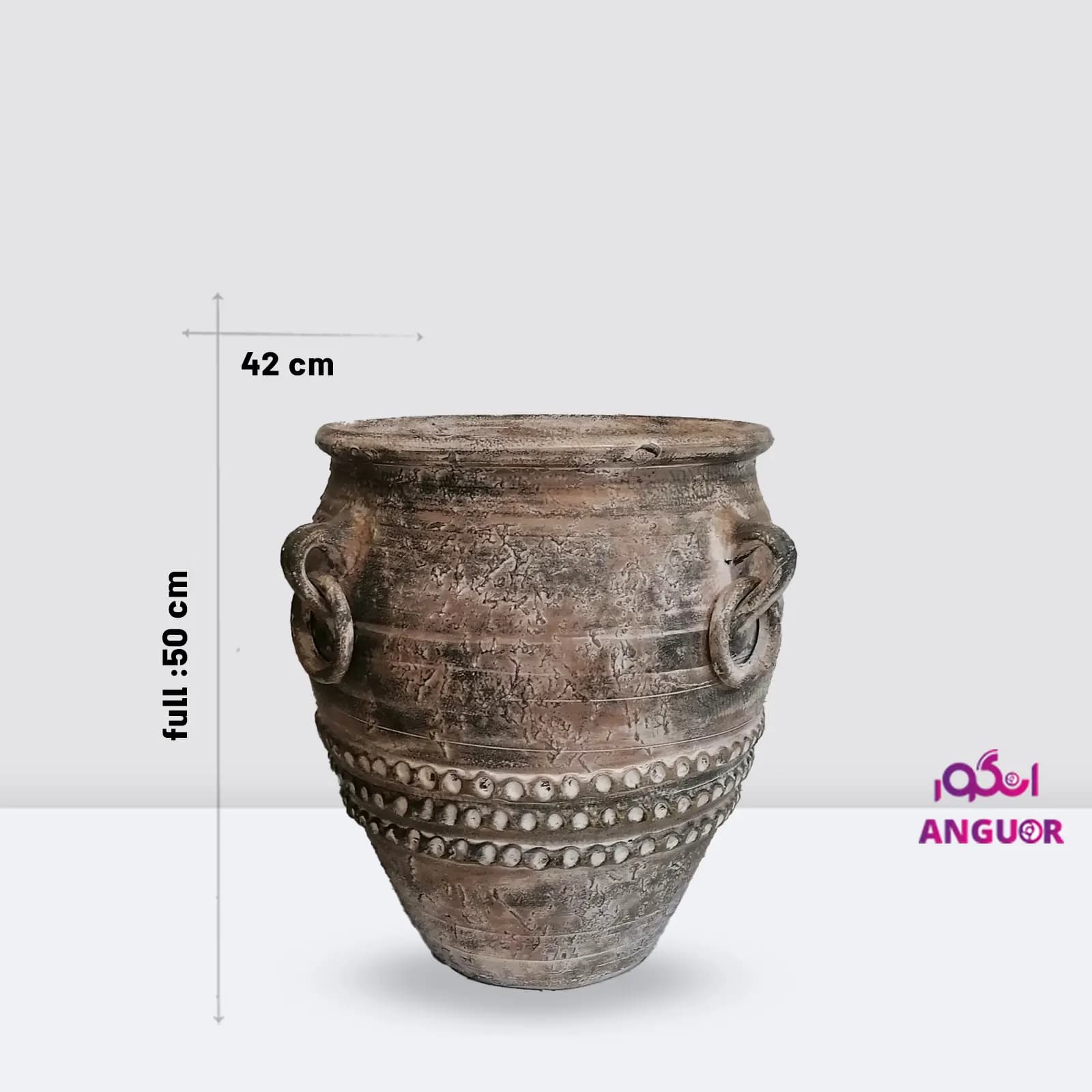 گلدان سفالی ساده (50 سانتی متری) — تصویر ۳