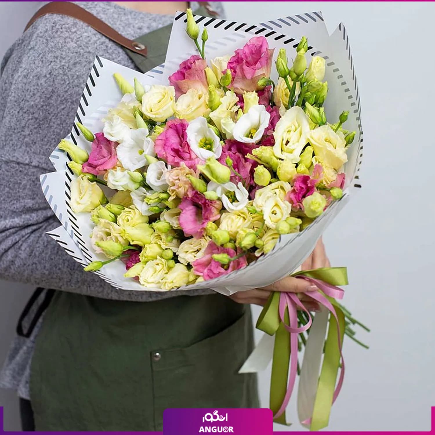 دسته گل لیسیانتوس سه رنگ — تصویر ۲