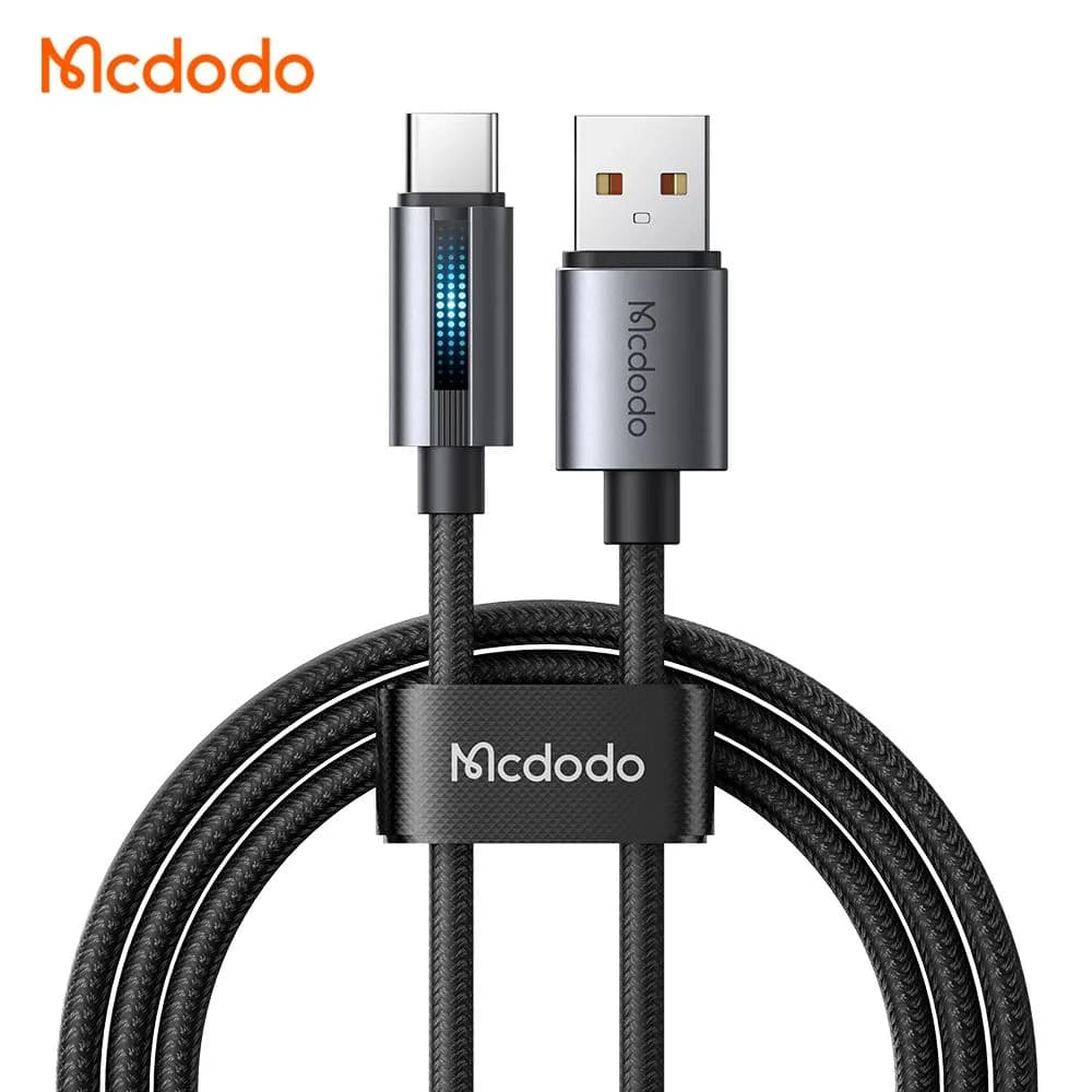 کابل شارژ 6آمپر 100وات USB-A به Type-C دارای نورپردازی LED طول 1.2 متر برند مک دودو مدل Mcdodo CA-5180 — تصویر ۱۲