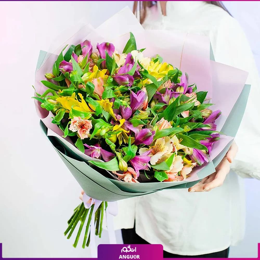 دسته گل آلسترومریا رنگی20 شاخه