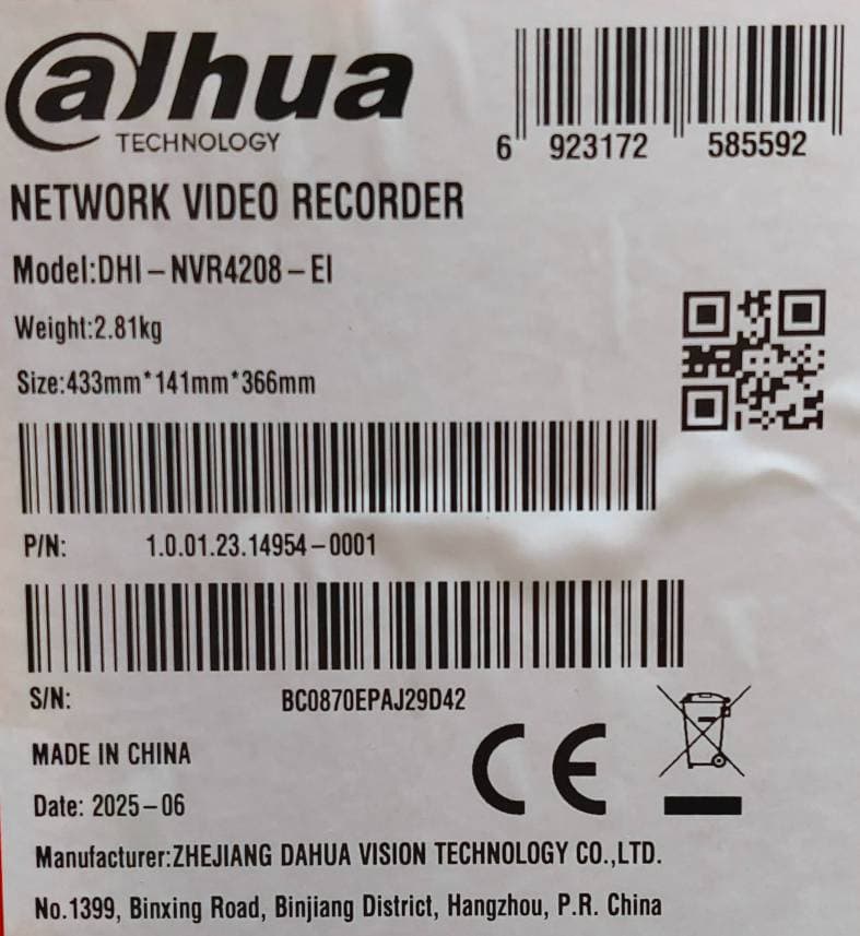 ضبط کننده ویدیویی داهوا مدل DHI-NVR4208-EI — تصویر ۵