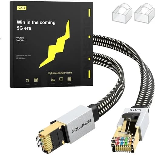 کابل شبکه Cat 8 برند Folishine بطول 2m اورجینال امازون المان
