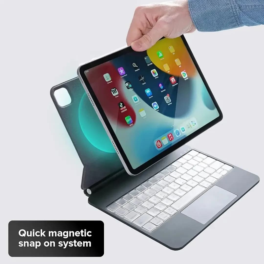 مجیک کیبورد آیپد پرو و ایر 11 و 10.9 اینچی M2 وM3 اورجینال امازون المان — تصویر ۲