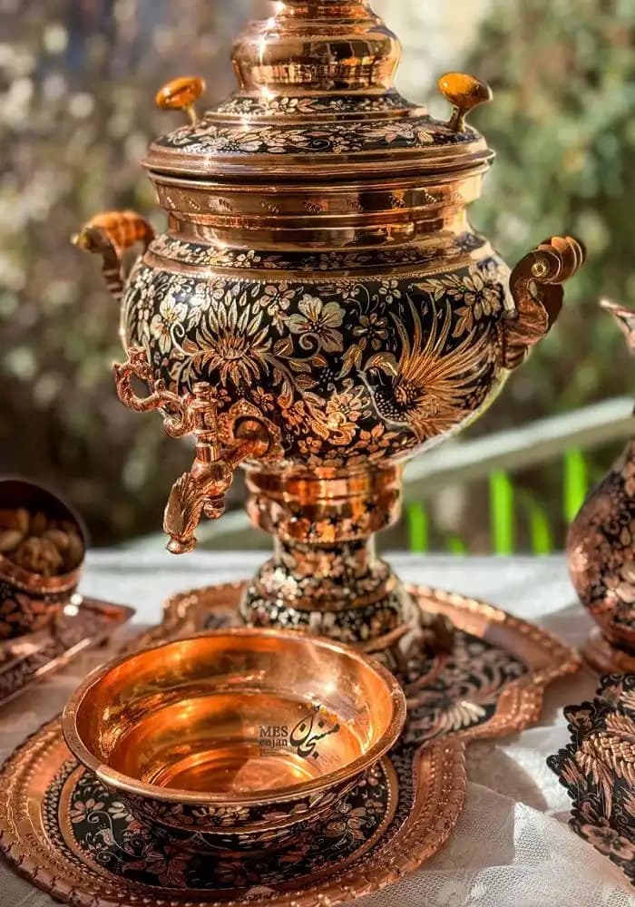سرویس سماور الماس تراش الماسی — تصویر ۳