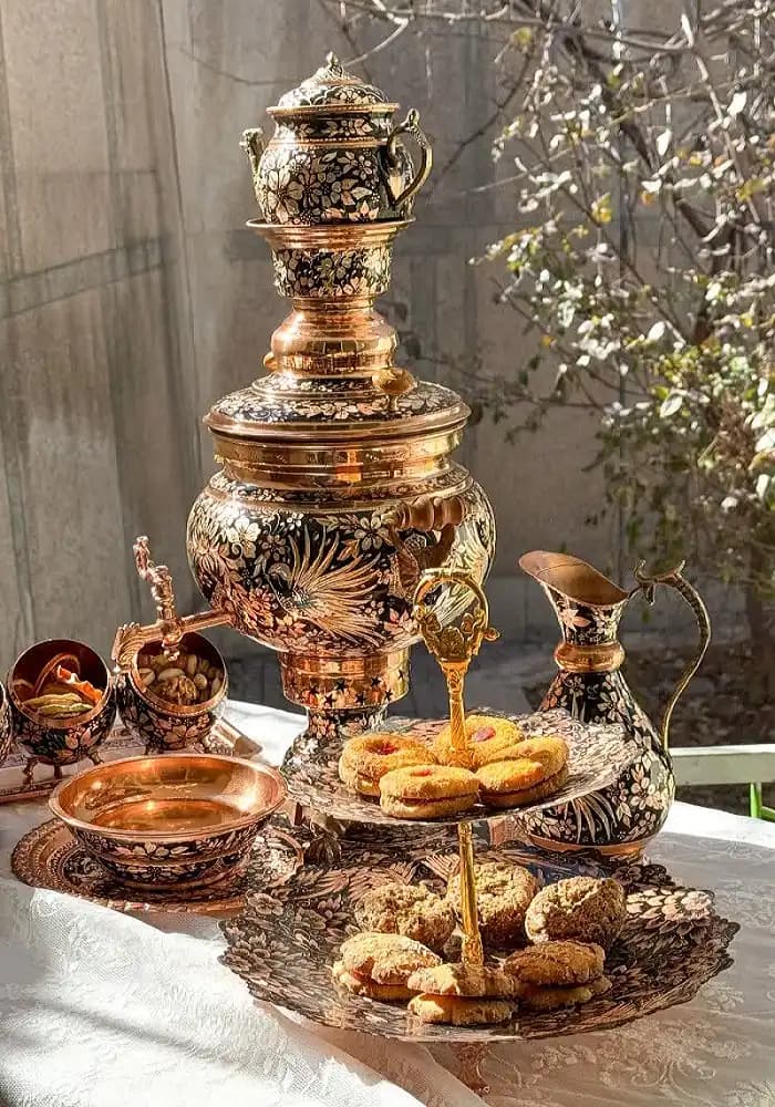 سرویس سماور الماس تراش الماسی
