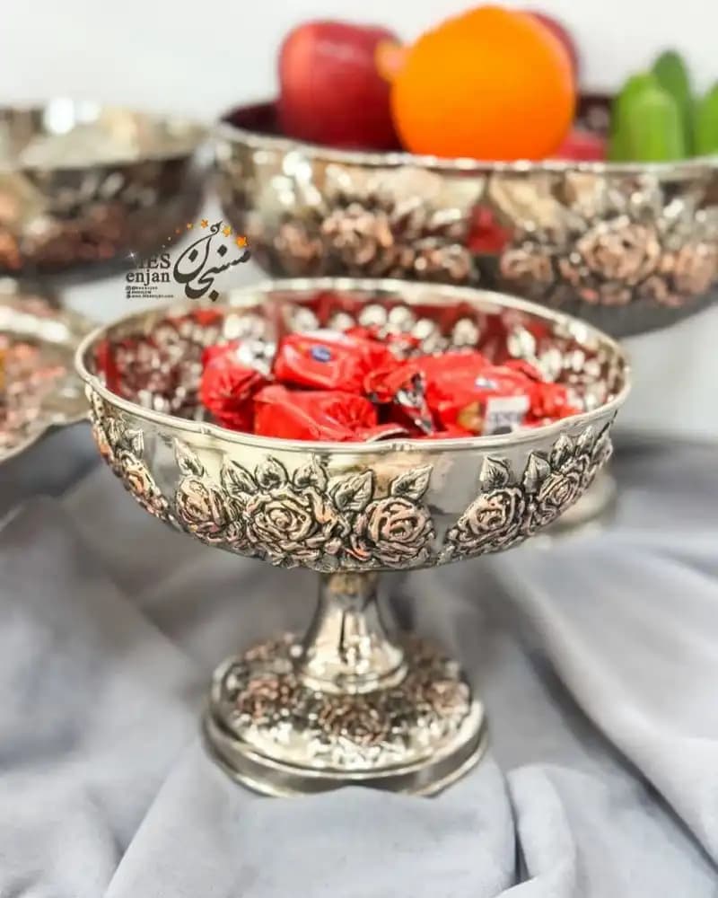 سرویس پذیرایی گلسا کروم دورنگ — تصویر ۴