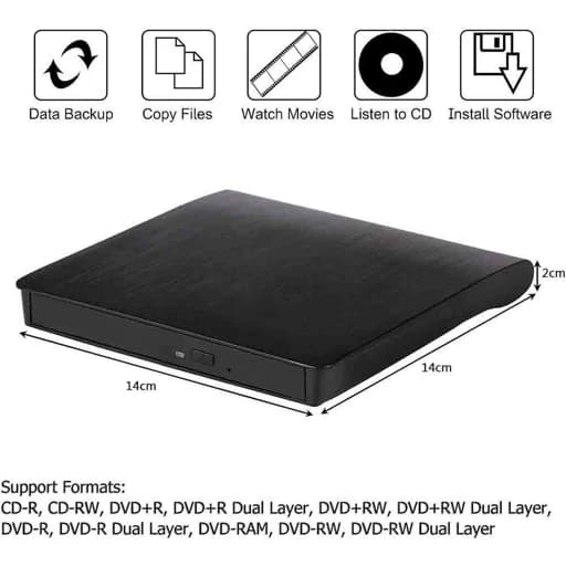 درایو دی وی دی اکسترنال CD/DVD برندVlio اورجینال امازون المان — تصویر ۴