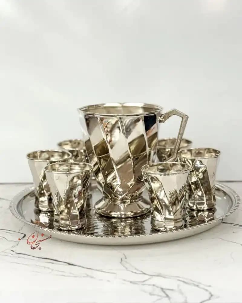 سرویس پارچ و لیوان کروم
