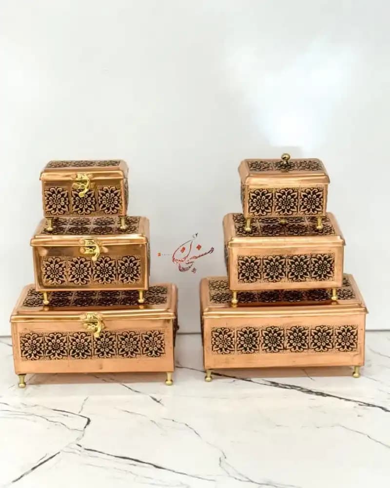 جا جواهری مسی قفل دار — تصویر ۵