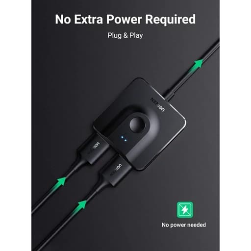 سوئیچ 2 پورت برند یوگرین 4K Hdmi .UGREEN با کابل 1 متری اورجبیال امازون المان — تصویر ۷