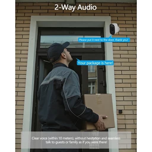 دوربین هوشمند.Wifi. شارژی .کیفیت تصویر 2K اورجینال امازون المان — تصویر ۱۲