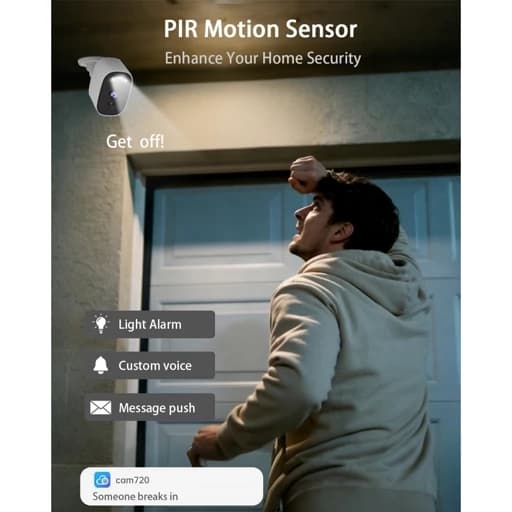 دوربین هوشمند.Wifi. شارژی .کیفیت تصویر 2K اورجینال امازون المان — تصویر ۷