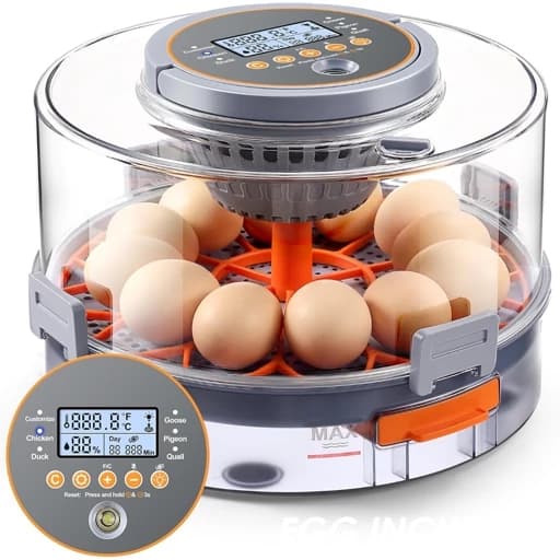 دستگاه جوجه کشی مرغ و تخم مرغ 12 تا 40 عددی اورجینال امازون المان — تصویر ۸