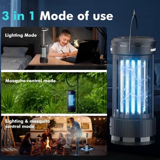 پشه کش برقی و شارژی همراه با چراغ LED اورجینال امازون المان — تصویر ۹
