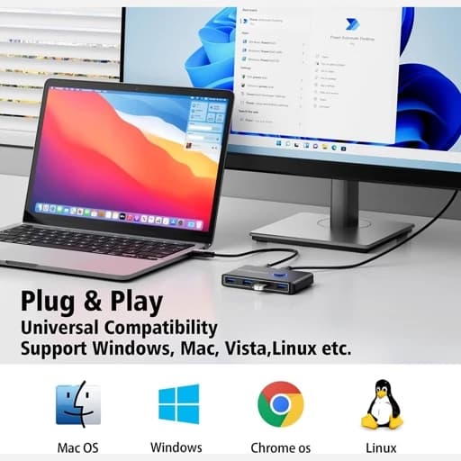 kvmسوئیچ USB 3 برای 2 کامپیوتر و4 دستگاه USB برند Jancane اورجینال امازون المان — تصویر ۱۱