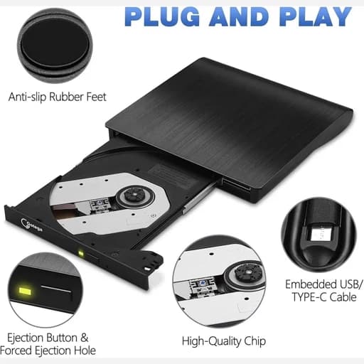 درایو دی وی دی اکسترنالDVD برند POP.UP اورجینال امازون المان — تصویر ۴