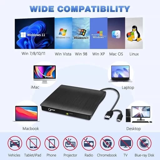 درایو دی وی دی اکسترنالDVD برند POP.UP اورجینال امازون المان — تصویر ۶