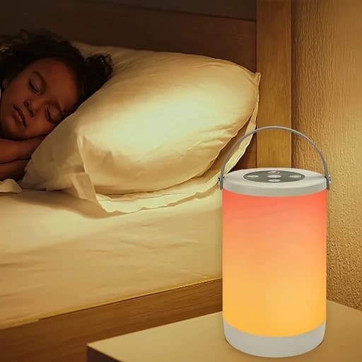 چراغ شارژی RGB لمسی با نورسفید و رقص نور ابشاری اورجینال امازون المان — تصویر ۷