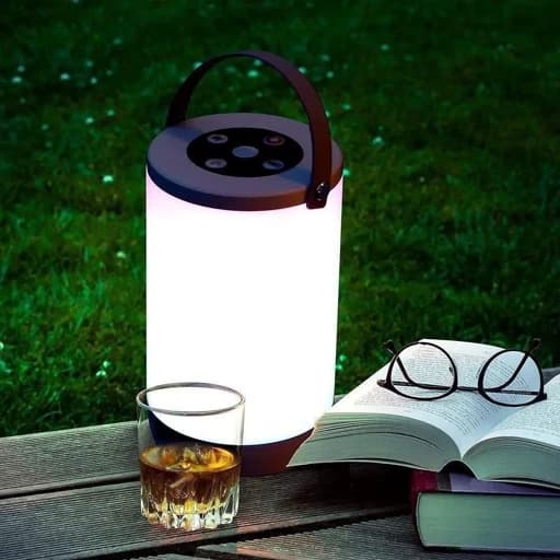 چراغ شارژی RGB لمسی با نورسفید و رقص نور ابشاری اورجینال امازون المان — تصویر ۸
