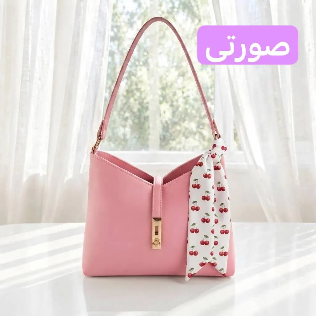 کیف زنانه چرم مصنوعی رسمی و روزمره مدل زیپ و قفل دار — تصویر ۶