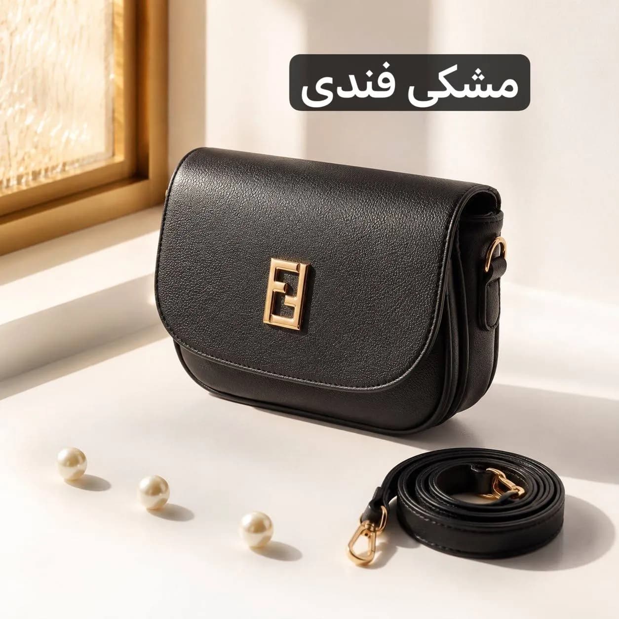 کیف پاسپورتی چرم مصنوعی روزمره با بند بلند و سه جیب داخلی — تصویر ۷