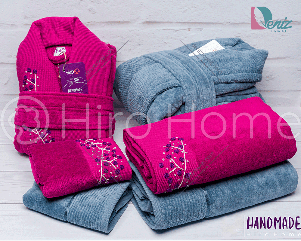 حوله ست دو نفره HANDMADE شکوفه — تصویر ۸