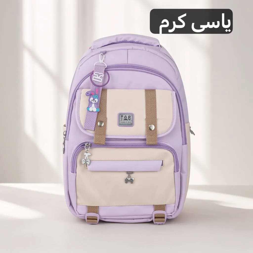کوله پشتی برزنتی مدرسه و دانشگاه مناسب ابعاد 43 در 36 سانتیمتر — تصویر ۶