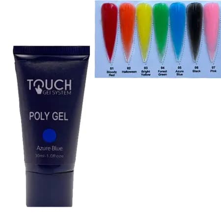پلی ژل رنگی 30 گرمی تاچ touch poly gel — تصویر ۶