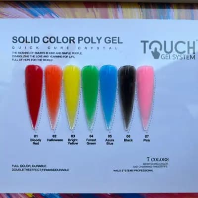 پلی ژل رنگی 30 گرمی تاچ touch poly gel — تصویر ۵