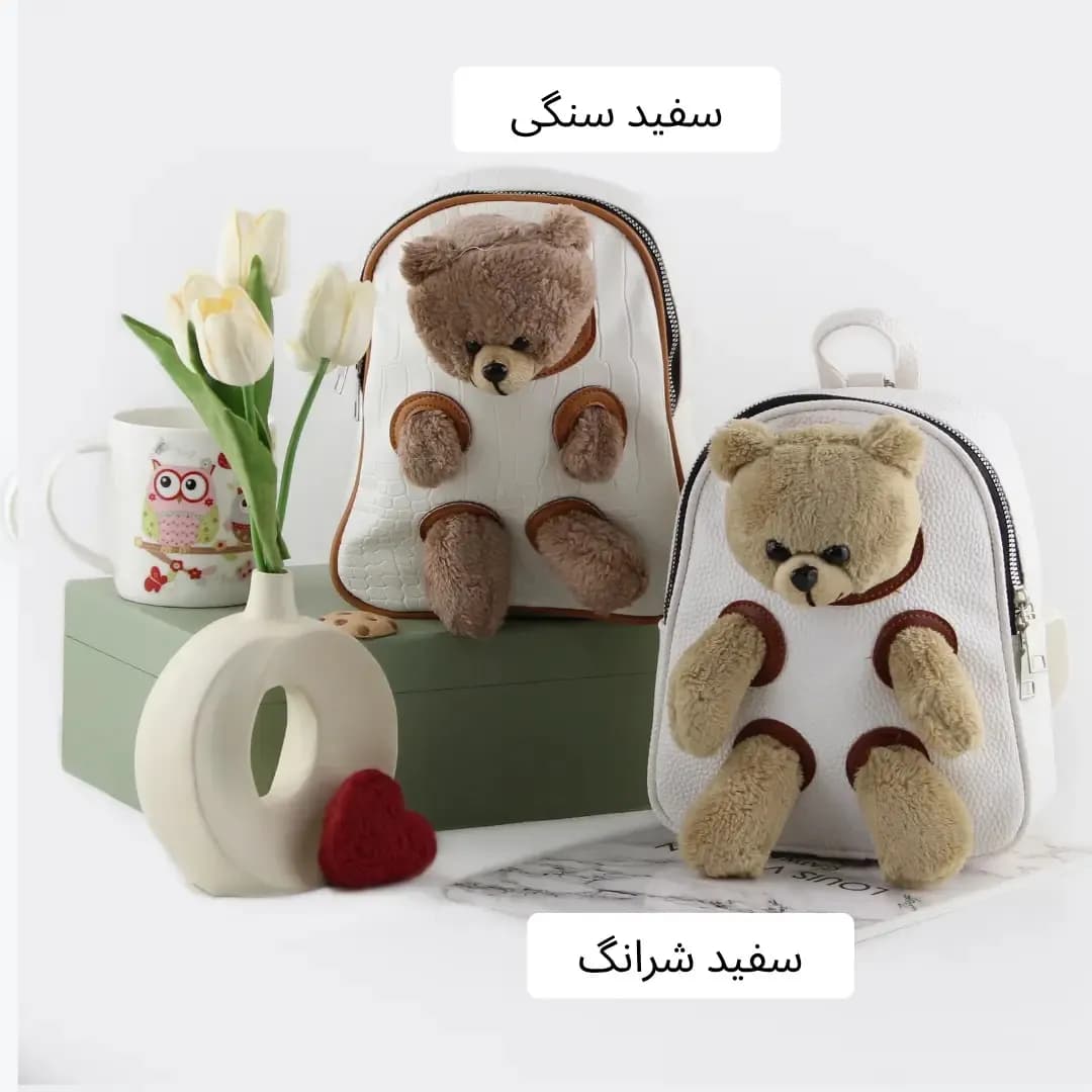 کوله پشتی چرم مصنوعی روزمره زنانه ابعاد 22 در 17 سانتیمتر — تصویر ۸