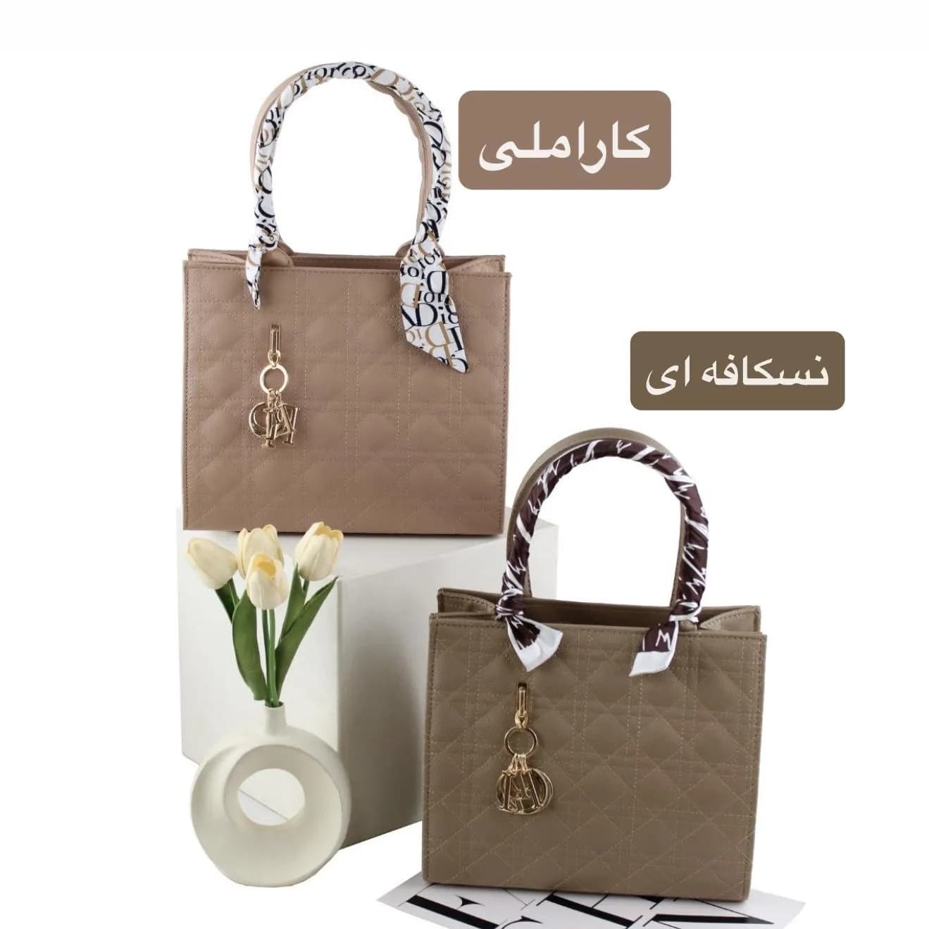 کیف زنانه چرم مصنوعی روزمره و مجلسی مدل سه بند — تصویر ۵