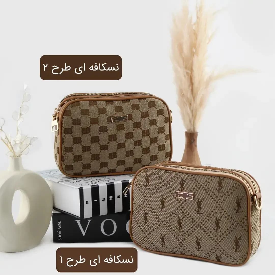 کیف پاسپورتی پارچه ای روزمره و مهمانی بند بلند سایز 21x14x5 سانتیمتر — تصویر ۷