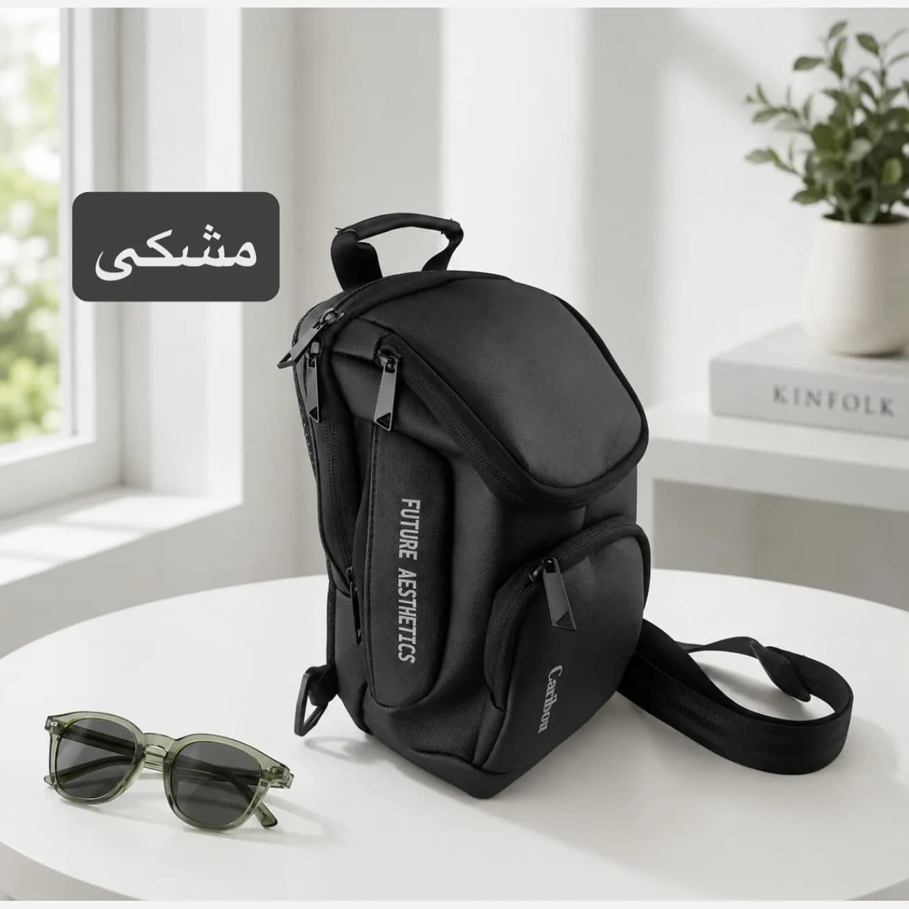 کیف مردانه اسپرت روزمره جنس ریپس دارای 5 جیب بیرونی ابعاد 30 در 15 در 10 سانتیمتر — تصویر ۵
