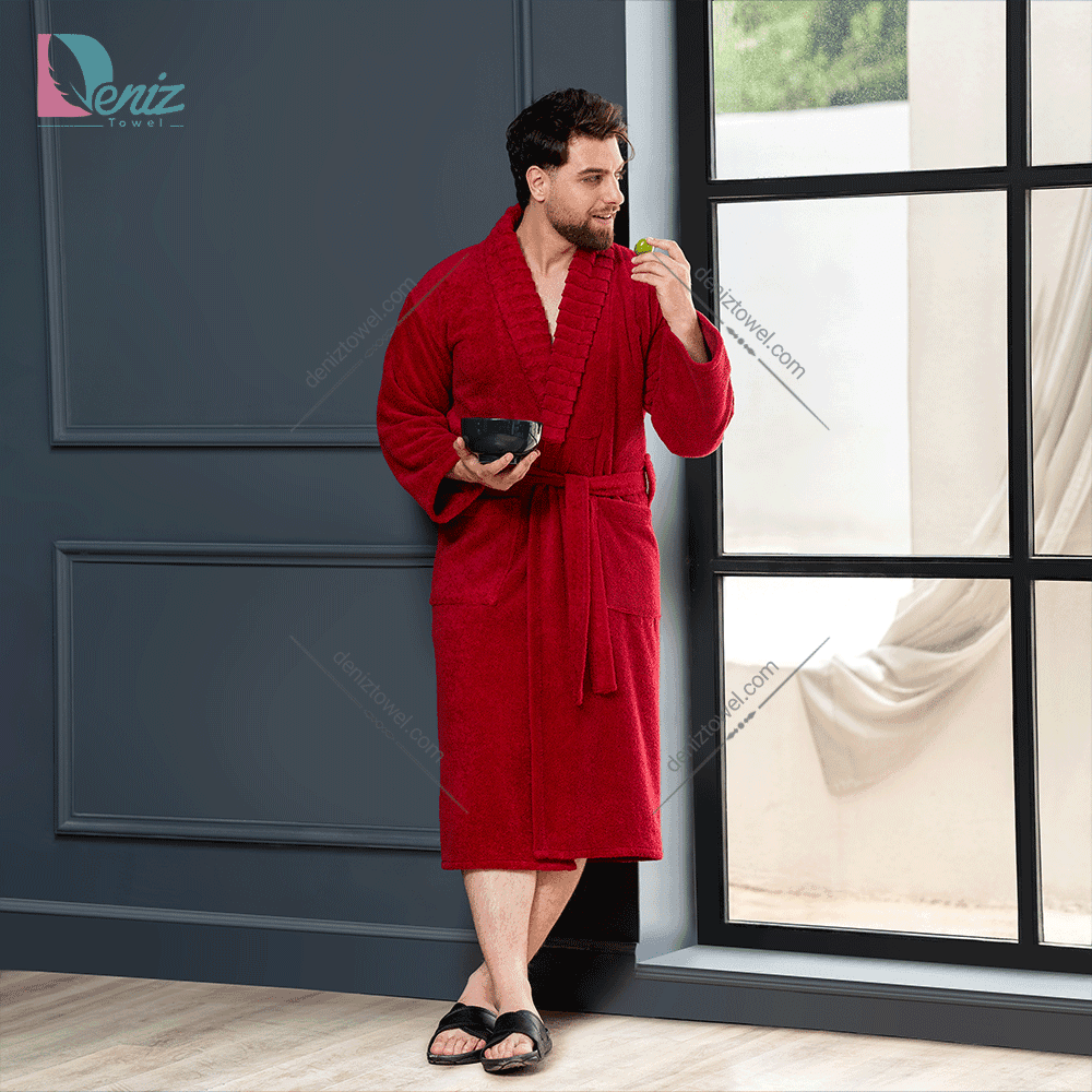 حوله تن پوش ویتو رنگ زرشکی