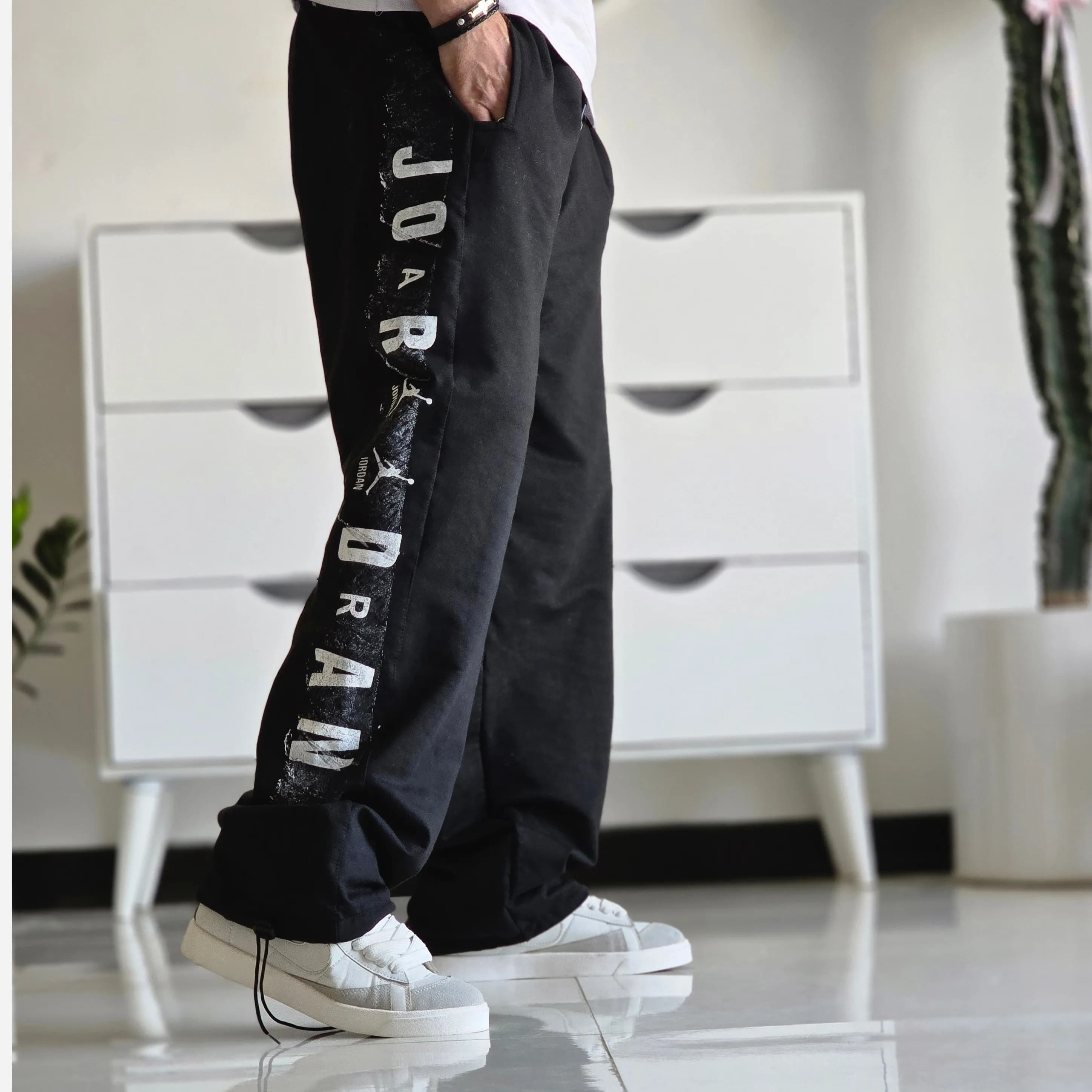شلوار اسلش بگ جردن مشکی گلکسی اسپان قد 108 سایز XXL XXXL — تصویر ۷