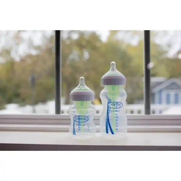 پک شیشه شیر 150 و 270 میل پهن آپشن پلاس دکتر براونز Dr Brown’s wb02600-intlx — تصویر ۹