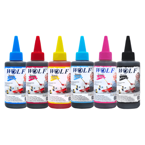 جوهر 100cc ولف 6 رنگ اپسون Wolf Ink CMYLCLMK 100ml Epson