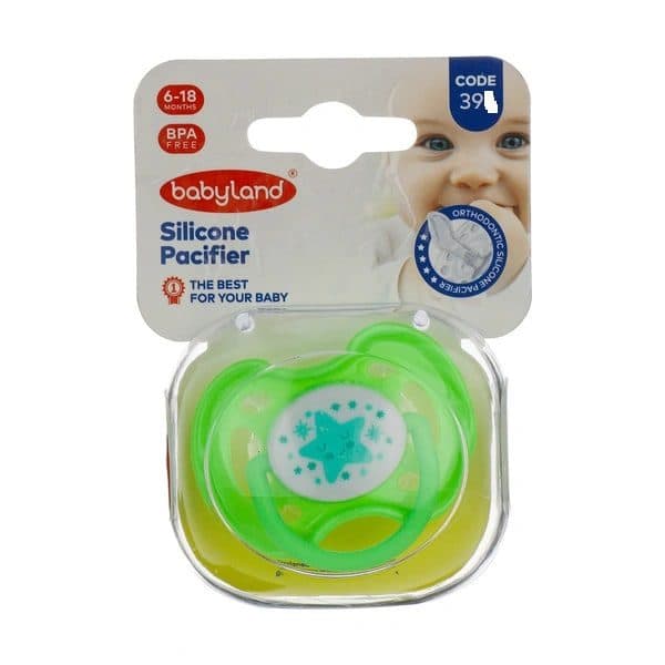 پستانک مات ارتودنسی قاب کریستالی 0-6 ماه بی بی لند کد 391 babyland کد 391