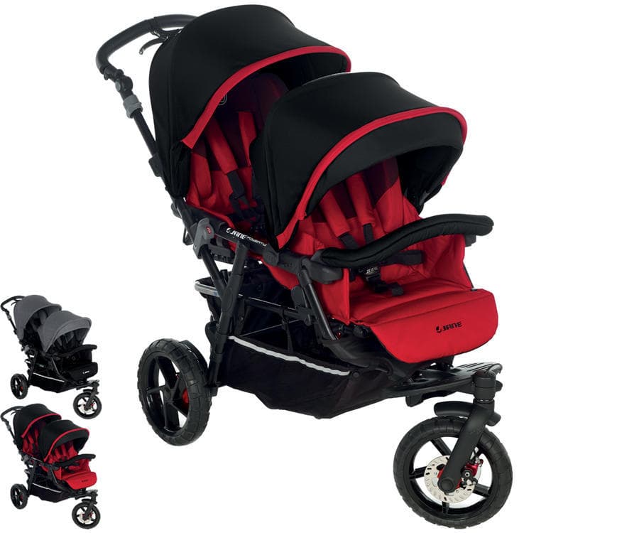 کالسکه دوقلو جین قرمز و مشکی JANE Twin Stroller PowerTwin — تصویر ۱۰