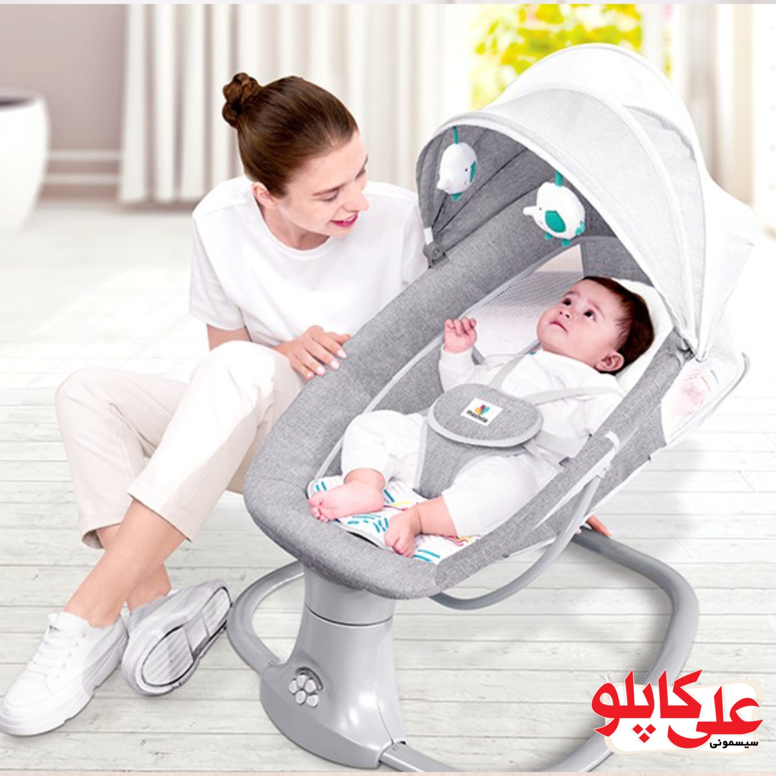گهواره و تاب برقی ماستلا کرم mastela 3in1 — تصویر ۱۰