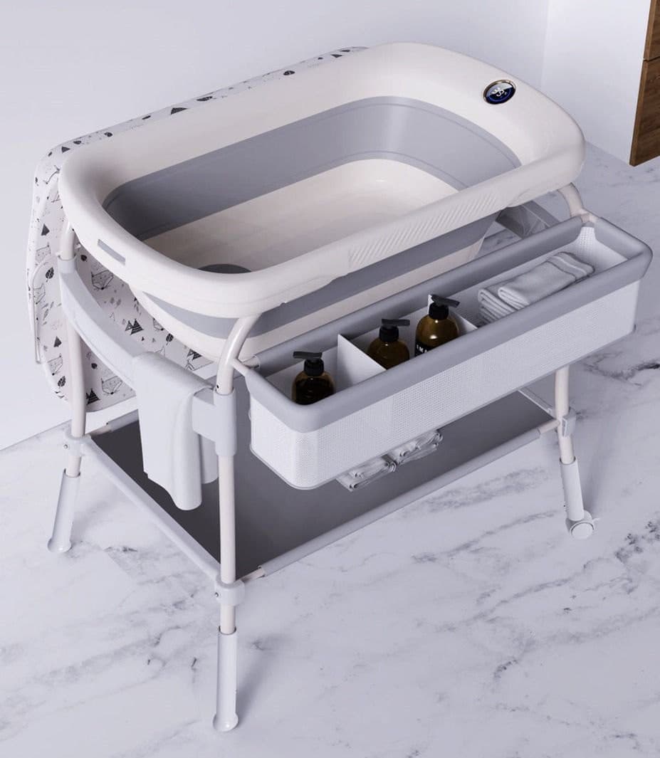 وان پایه دار با شیر تخلیه baby changing table برند تون بون tunbon 6012