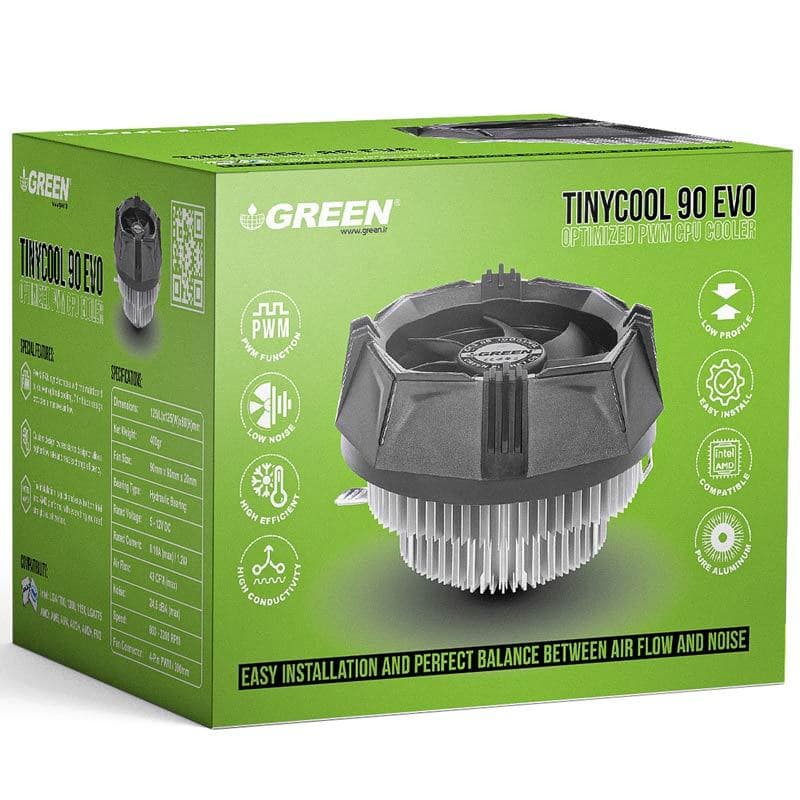 فن خنک کننده CPU گرین Green Tinycool 90 EVO — تصویر ۷
