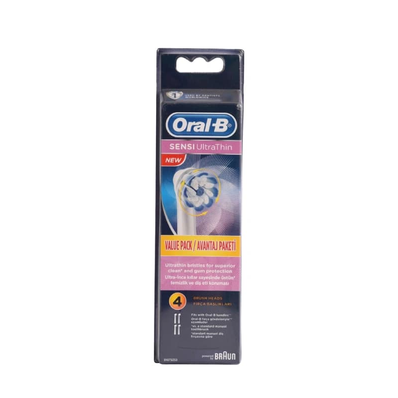 سری یدک مسواک برقی اورال بی مدل سنسی اولتراسین (SENSI ULTRATHIN) بسته 4 عددی — تصویر ۴
