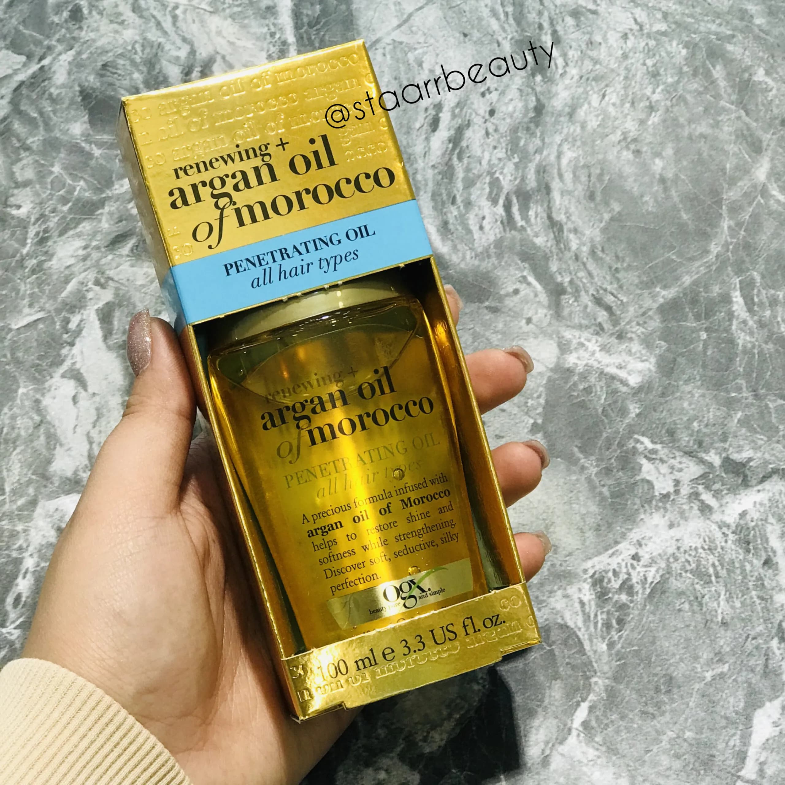 روغن مو آرگان او جی ایکس مناسب تمامی موها حجم 100 — تصویر ۲