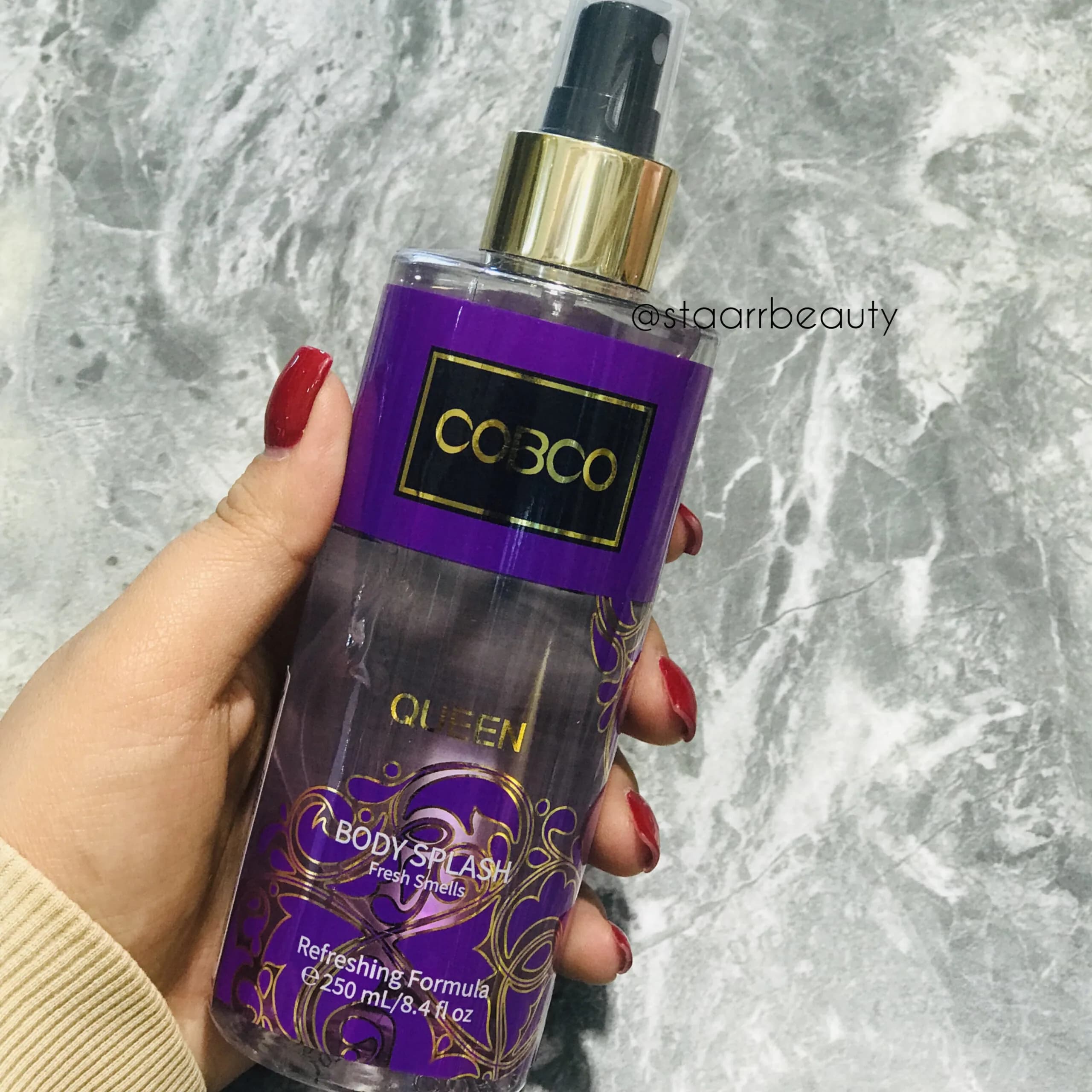 بادی اسپلش زنانه کوبکو مدل کویین queen، حجم 250 میل COBCO BODY SPLASH FOR WOMEN Queen 250ML