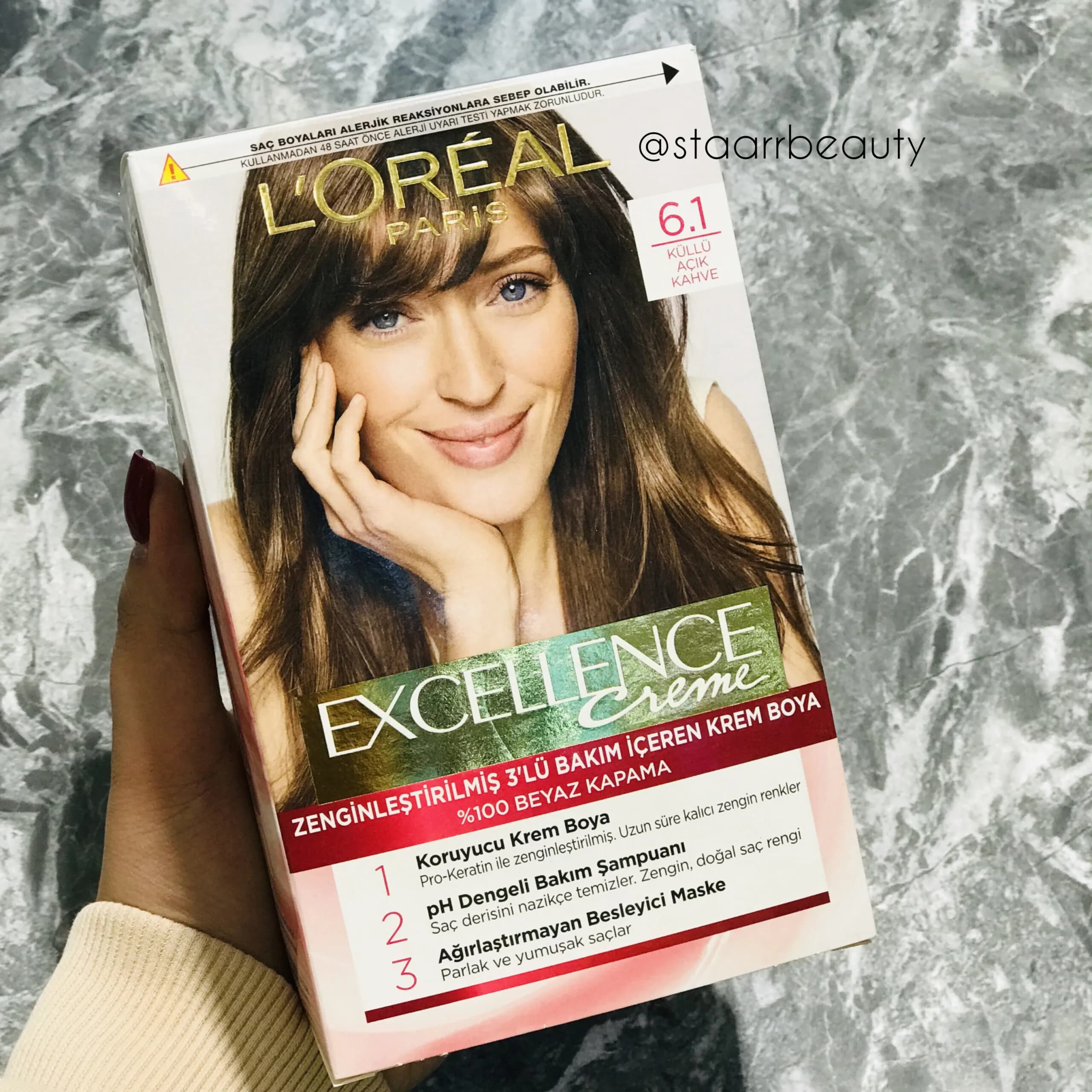 کیت رنگ مو لورآل مدل Excellence شماره 6.1