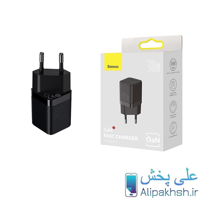 شارژر 30 وات بیسوس Baseus GAN3 1C 30W CCGN010101 EU Charger