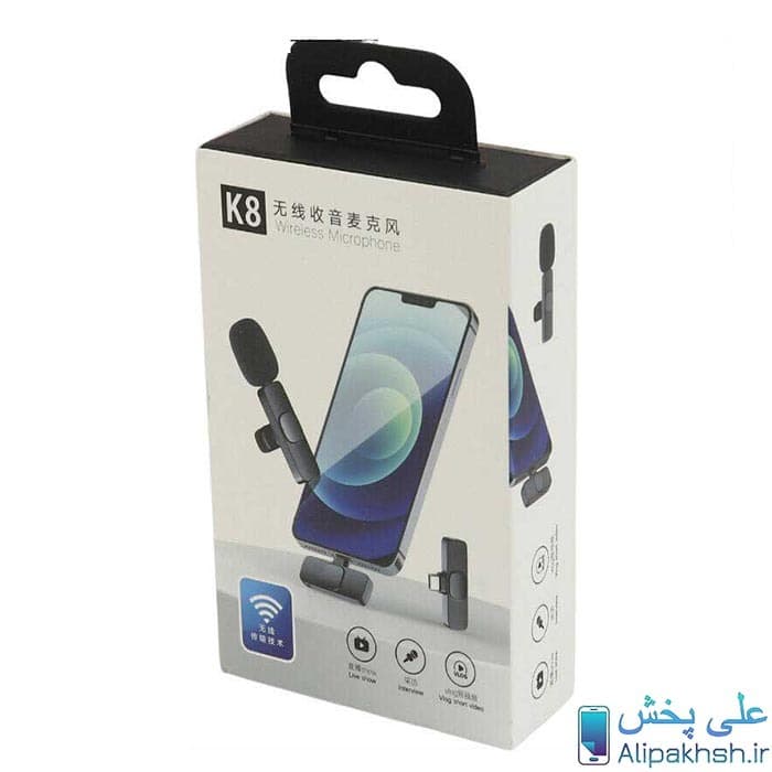 میکروفون یقه ای بلوتوثی مدل K8 — تصویر ۹