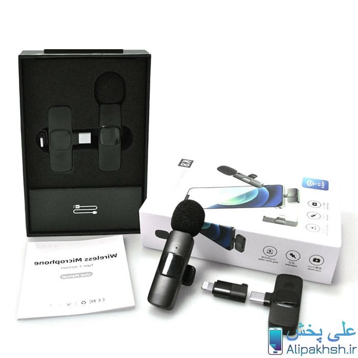 میکروفون یقه ای بلوتوثی مدل K8 — تصویر ۳